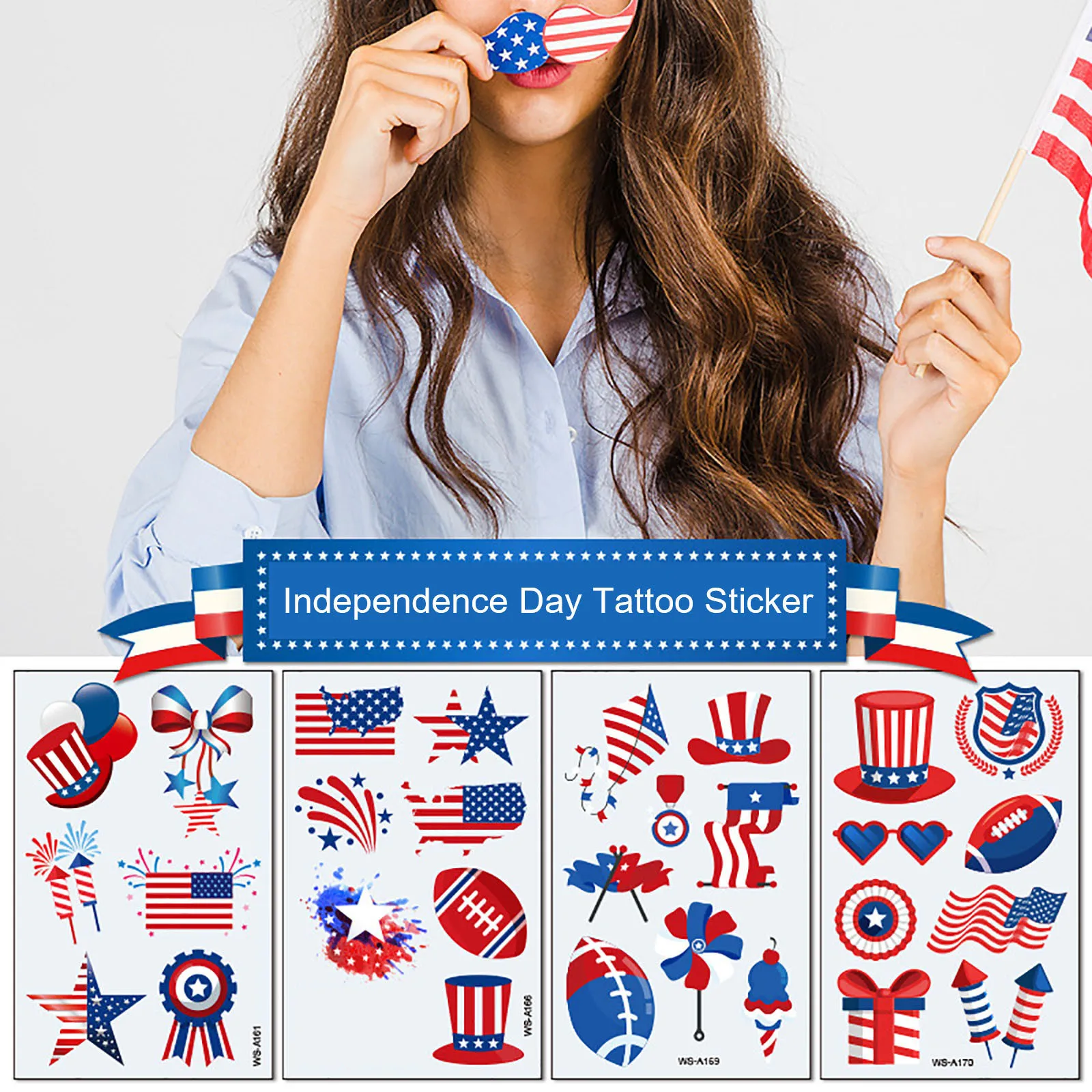 Патриотическая Временная тату-наклейка 10 шт. | Дом и сад