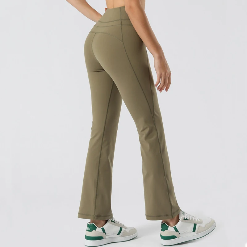 

New Slimming Flared High Waist Yoga Pants Dance Pants Hip-Lifting Sports Casual Leggings Bell-Bottom Pants For Women