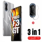 Гидрогелевая пленка 3 в 1 для Xiaomi Poco F3 GT, защита экрана, объектив камеры на Pocophone F3 GT MZB09C6IN, защитная пленка, не стекло