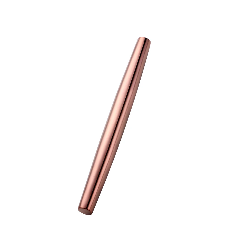 rose gold Скалка 304 нержавеющая сталь кондитерское печенье рулет кухонный инструмент для приготовления теста ролик Торт Помадка печенье выпечки ролик - Цвет: rose gold