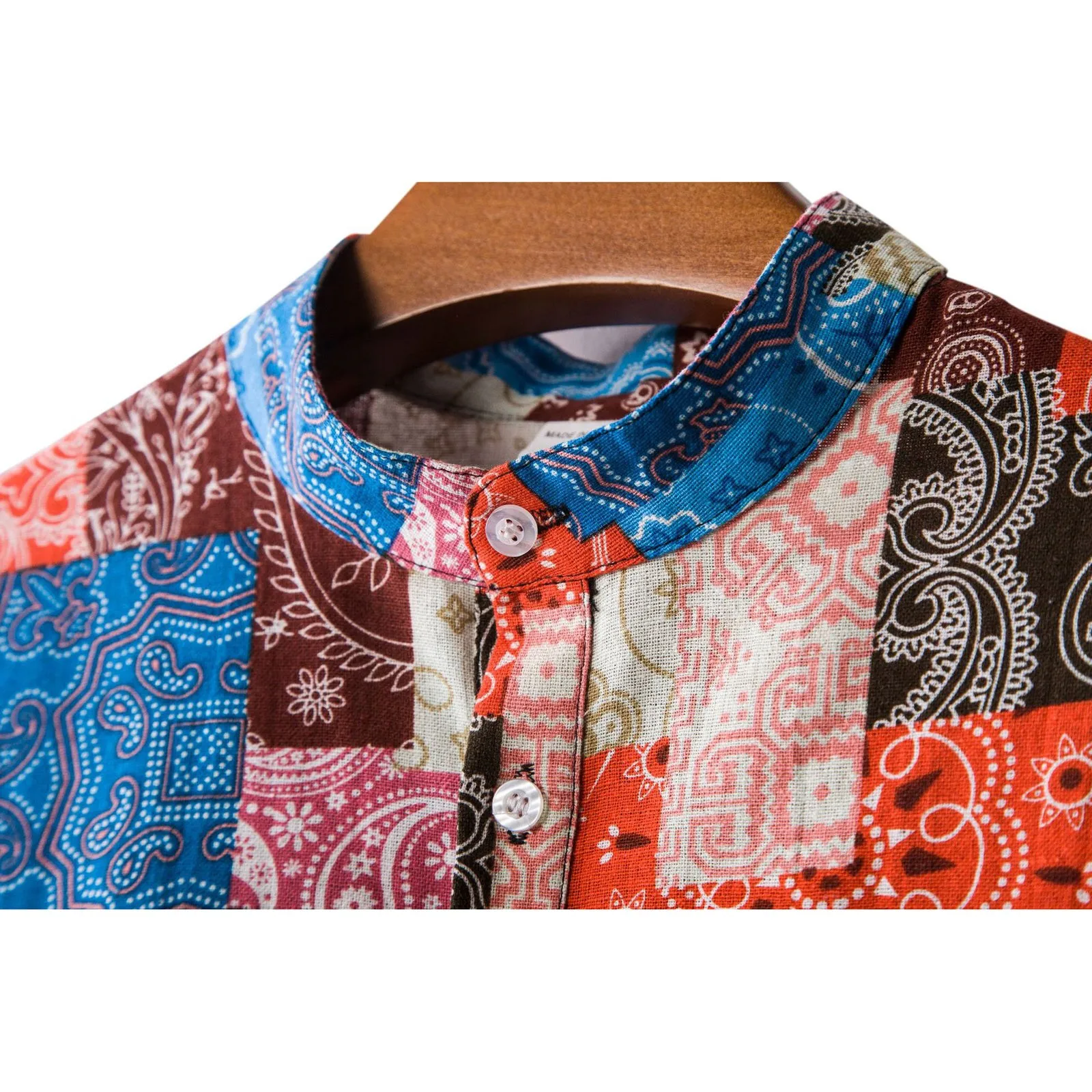 

Vintage Mens Print Shirt Geometric Plaid Print Top Short Sleeve Button Up Top Blouse For Men Summer Tops Dropshipping