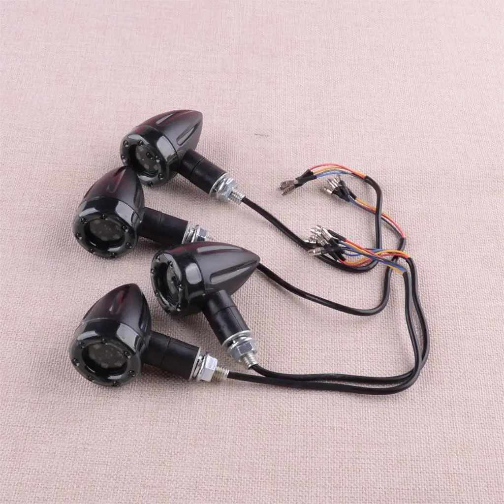 

4 шт. 8 мм 13 светодиодов универсасветодиодный светодиодный тормозной сигнал поворота задсветильник для мотоцикла 12 В постоянного тока