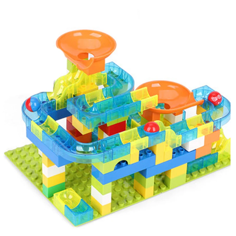 Мраморный гоночный лабиринт мяч джунгли трек строительные блоки Забавный