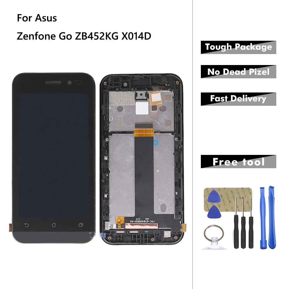 ЖК-дисплей 4 5 дюйма для Asus Zenfone Go ZB452KG X014D сенсорный экран дигитайзер в сборе с