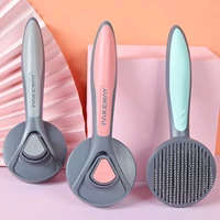 dog comb stainless steel needle one click hair removal open hair pet massage comb clean floating antistatic pet beauty tools