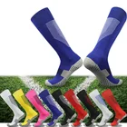 Футбольный клуб цветные полосатые профессиональные спортивные носки до колена Дышащие футбольные баскетбольные длинные чулки спортивные носки для взрослых и детей