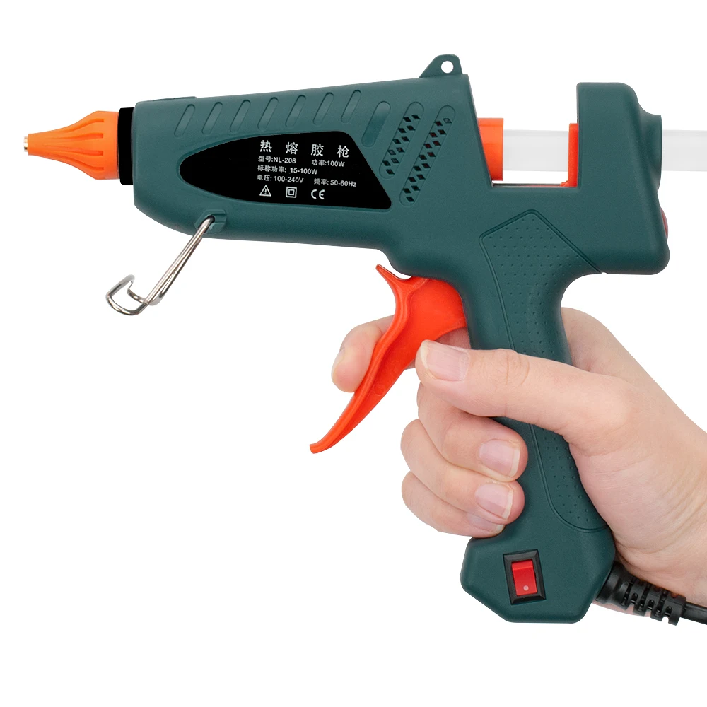 

EU/US 100W Hot Melt Glue Gun With 11mm Diameter Glue Sticks Industrial Guns Thermo Electric Heat Temperature Tool