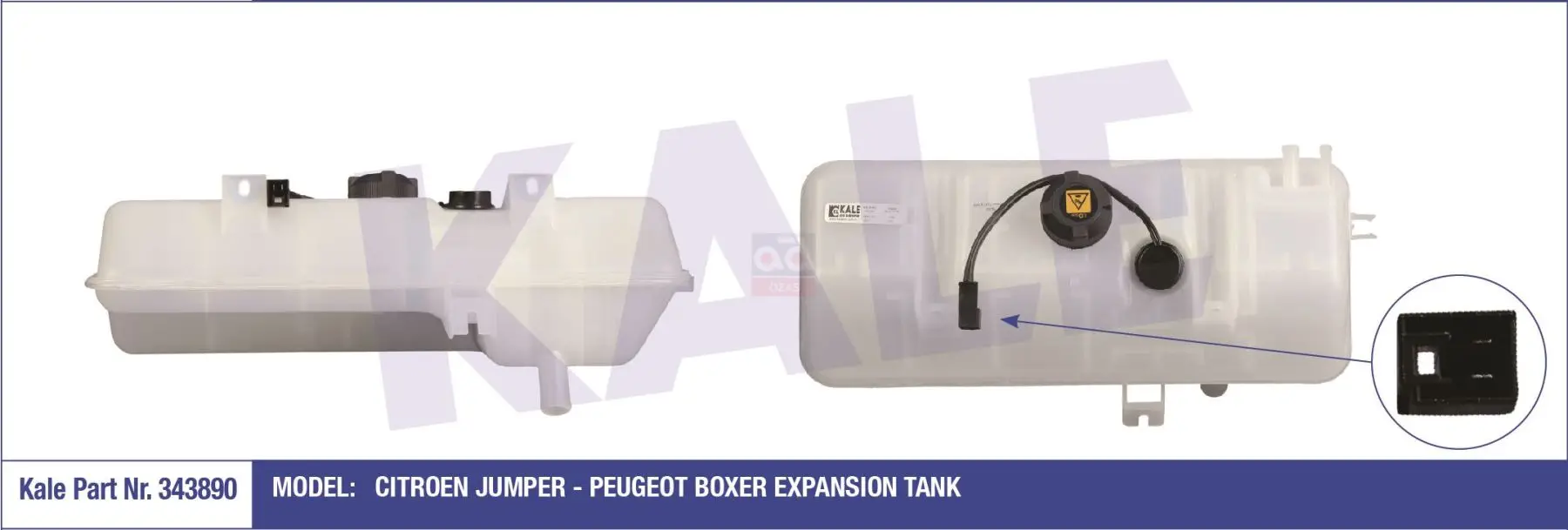 

KALE 343890-RADYATOR REPLACEMENT WATER TANK LID MRL CTROEN JUMPER BOX (230L) 9402 2.5 D 2446 CC-86 HP (1994/3-2002/4) T9A (DJ