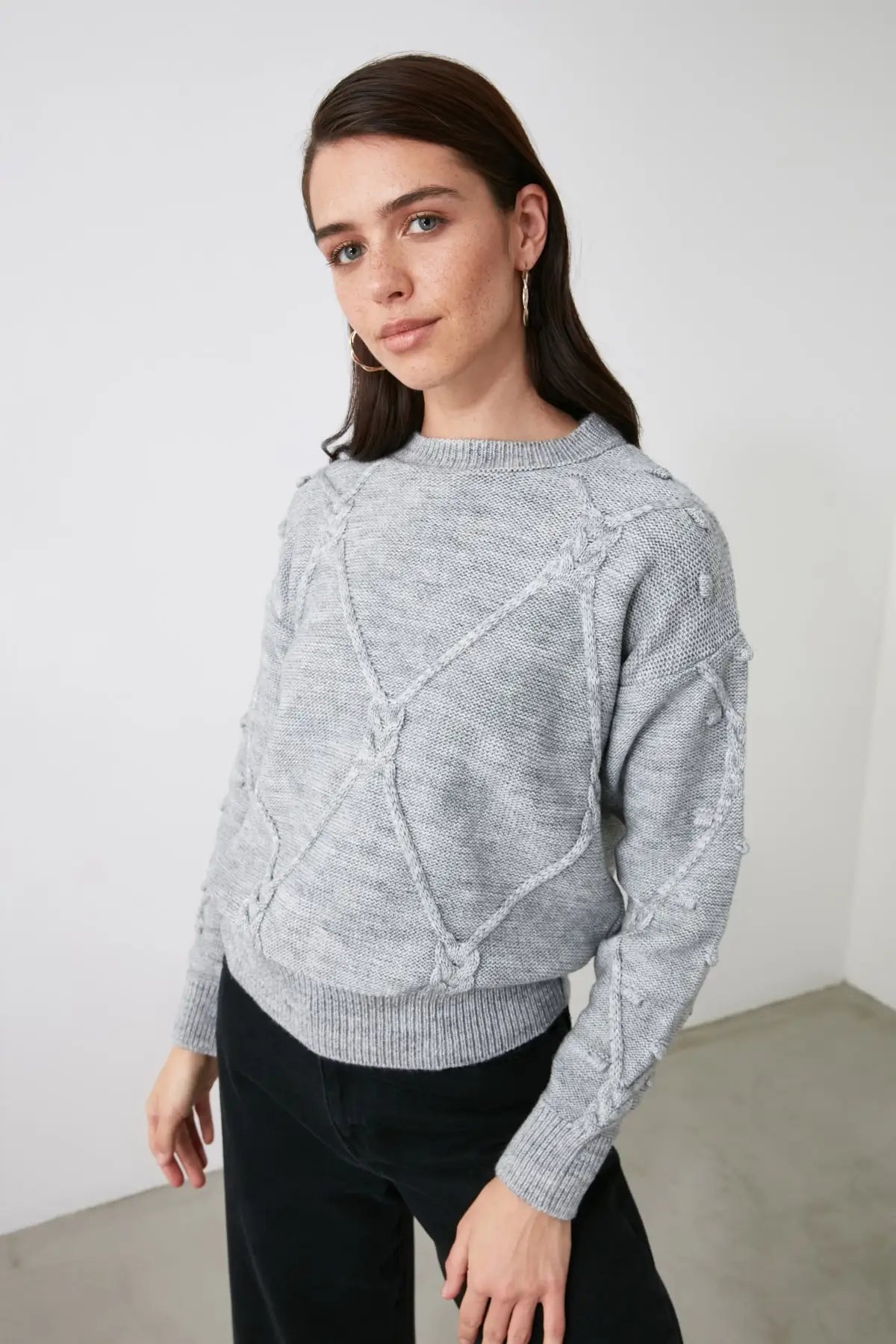

Trendyol Mesh Detailed Knitwear Sweater TWOAW21KZ2684