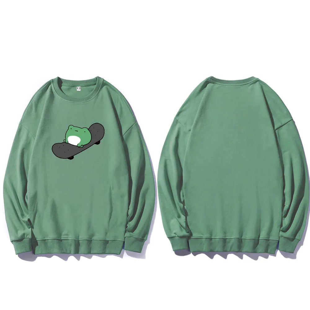 

Cartoon Frog Sweatshirt Unisex Harajuku Oversized Hoodie Autumn Winter Long Sleeve Streetwear Korean Casual Simple Hoody Ladies