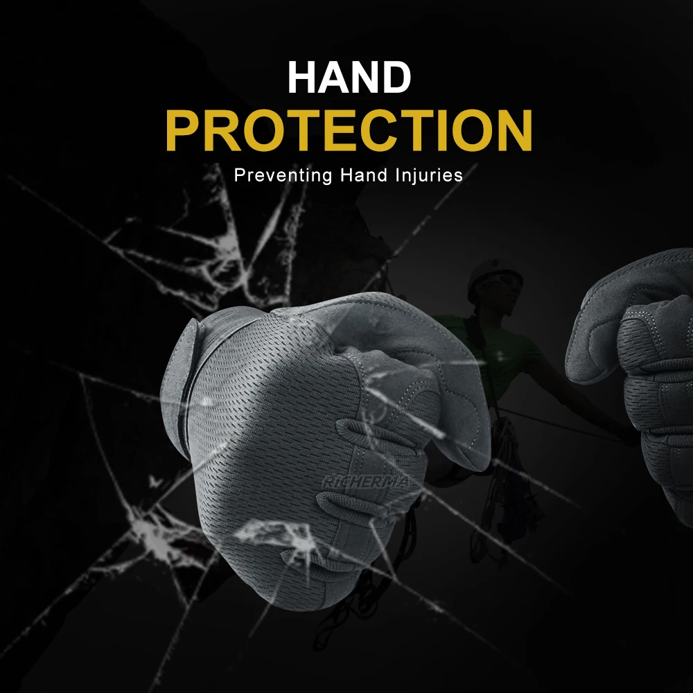 Fashion Summer Motorcycle Gloves Men Full Finger Non-Slip Driving Thin Work Sun Protection Women Mittens | Автомобили и мотоциклы