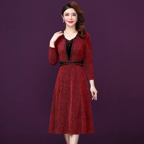 2021 Autumn Winter New Fashion Wind Big Code Xxxxxl Designs Female Dress Simple Elegant Temperament Slim Casual Woman Dresses | Женская
