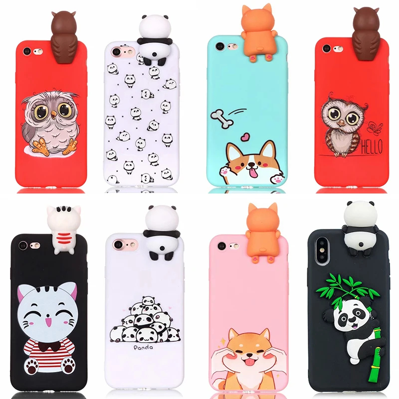 For Huawei P30 P20 P10 P8 Mate20 LITE Y3 Y5 Y7 Y9 cases Cartoon 3D Animal Soft Cover on for Honor 7A 9LITE 10LITE 7C case fundas |