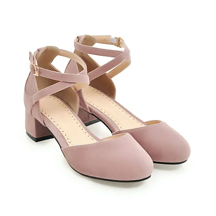 Сандалии Baotou женские на высоком каблуке босоножки пуговицах обувь большие