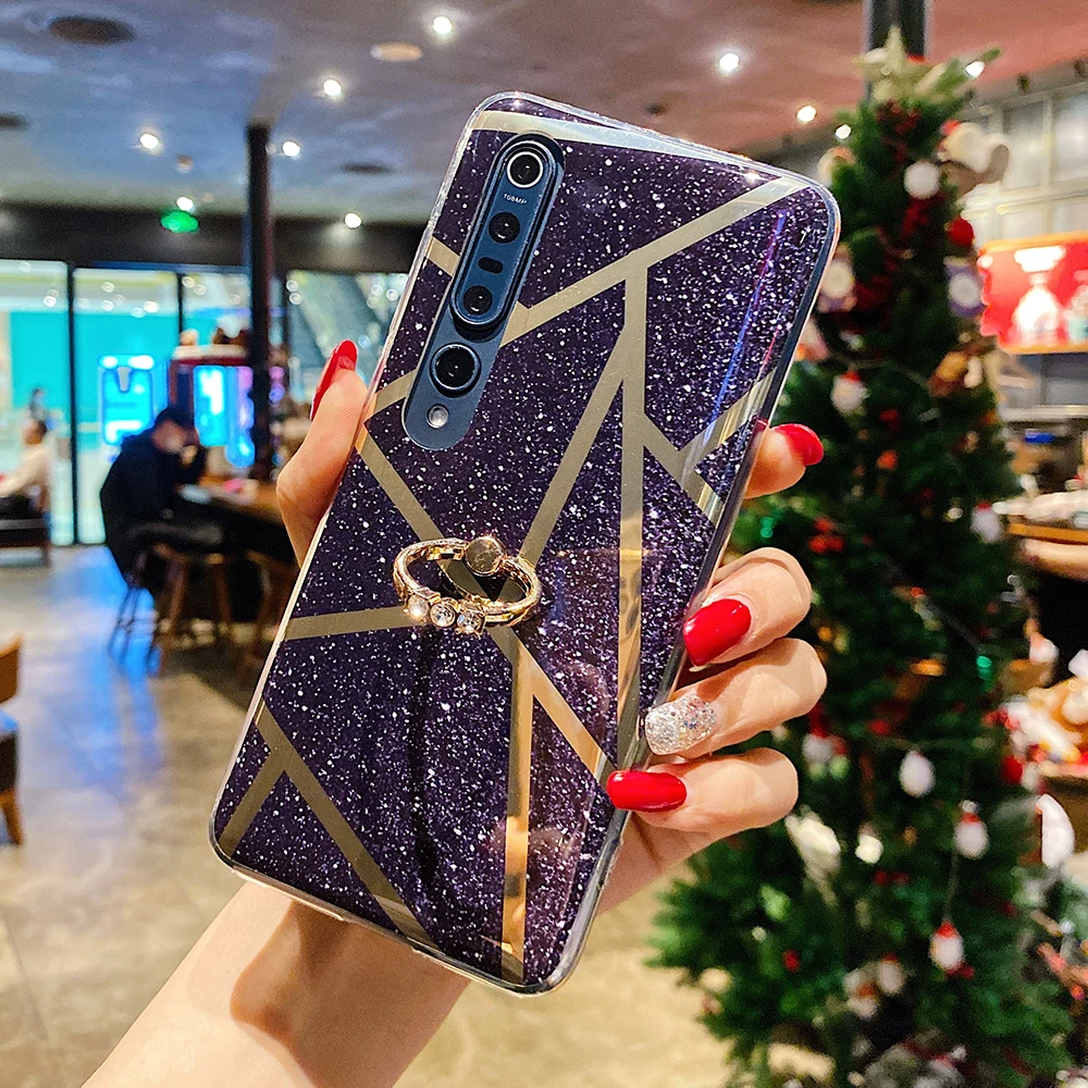 Чехол LOVECOM с гальваническим покрытием и мраморным рисунком для Xiaomi Mi 11T Pro Redmi Note 11