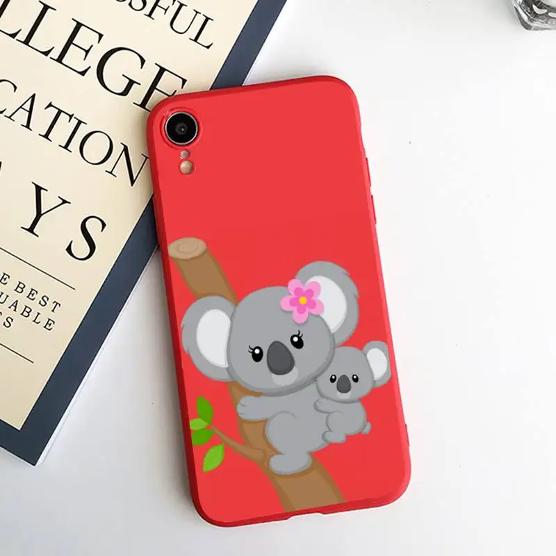 

Koala cute cartoon animal luxury protective Phone Case shell Candy Color for iPhone 6 7 8 11 12 s mini pro X XS XR MAX Plus