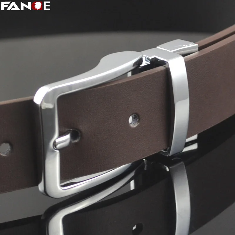 

FANGE men belt men Leather Belt Male Pin Buckle belts Fashion Designer High Quality luxury brand Men's Belts coffee FG4611-2