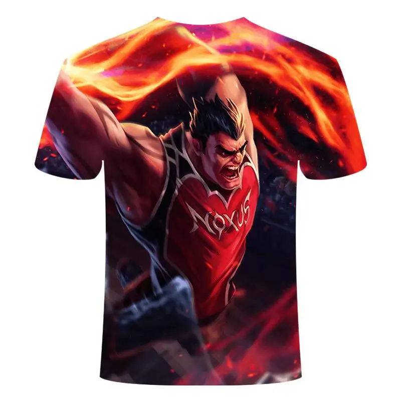 Футболка с 3D принтом League of Legends games мужская женская футболка с коротким рукавом Yasuo Leesin Darius Garen Thresh большой размер 6XL