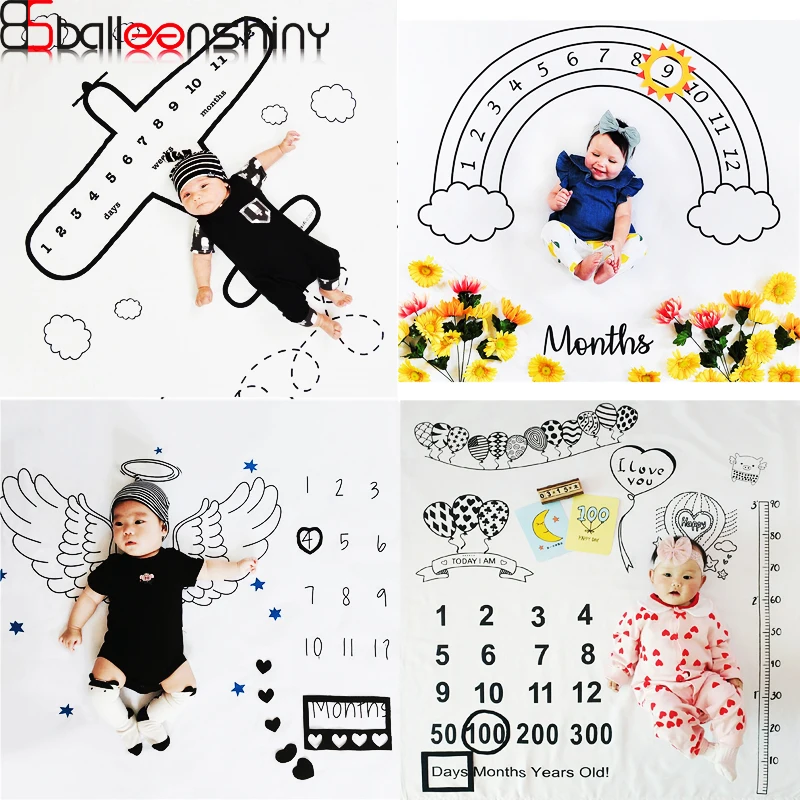 BalleenShiny одеяльца для новорожденных пеленка с рисунком обертывание Stoller постельные принадлежности DIY Фотография реквизит веха фон банное полотенце