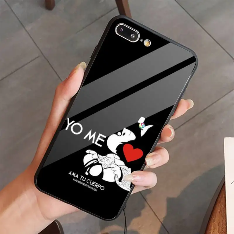 

Hot Mafalda Argentina Anime luxury fashion Phone Case shell Tempered glass For iphone 5C 6 6S 7 8 plus X XS XR 11 PRO MAX