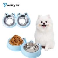 pet bowls dog food water feeder stainless steel pet drinking dish feeder cat puppy feeding supplies small dog accessories