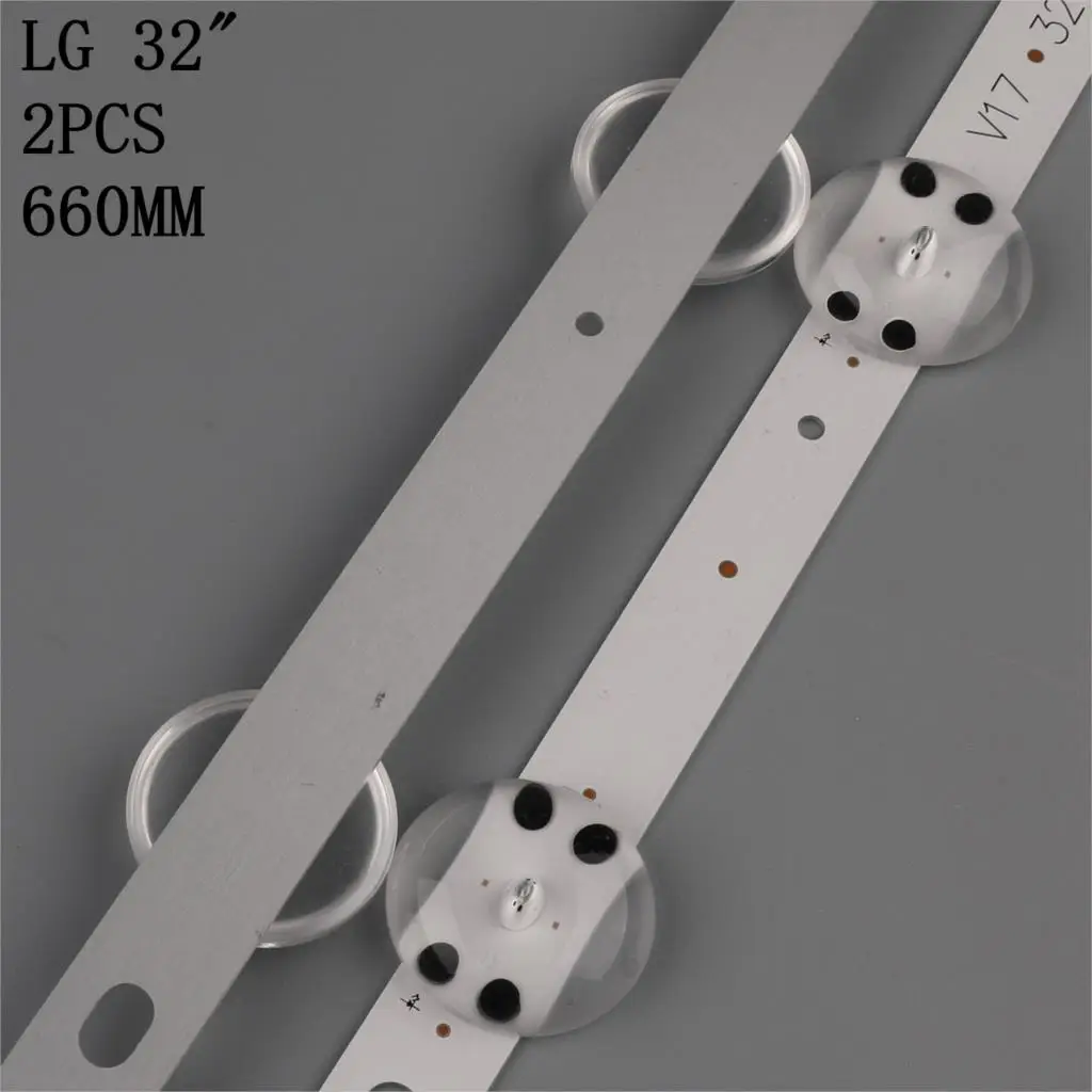 100% New 2PCS LED backlight strip for LIG 32LJ510V 32LJ610V 32LJ510U HC320DXN-ABSL1-2143LC320DXE (FK)(A2) 6916L-2855B V18 V17 32