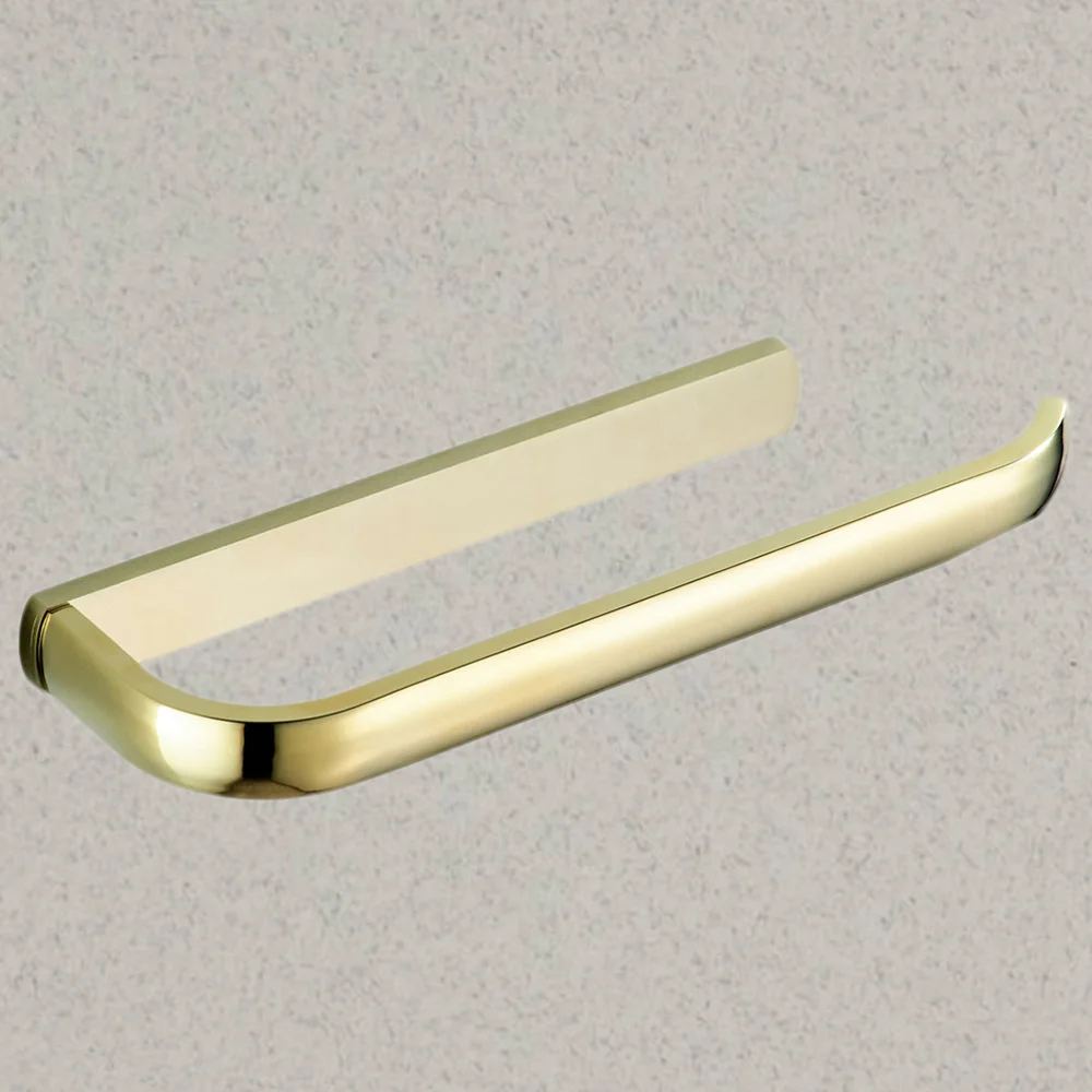 

Towel Rack Wall Mounted Towel Ring Single Layer Bath Towel Bar Bathrobe Holder Rack for Kitchen Bathroom - 29.5x9cm (Golden)