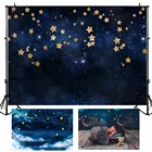 Золотыми звездами вспышка для съемки новорожденных с рисунком в виде деревянных досок для фотосъемки детских празднований дня рождения вечерние задний план для детей Фон для фото студии