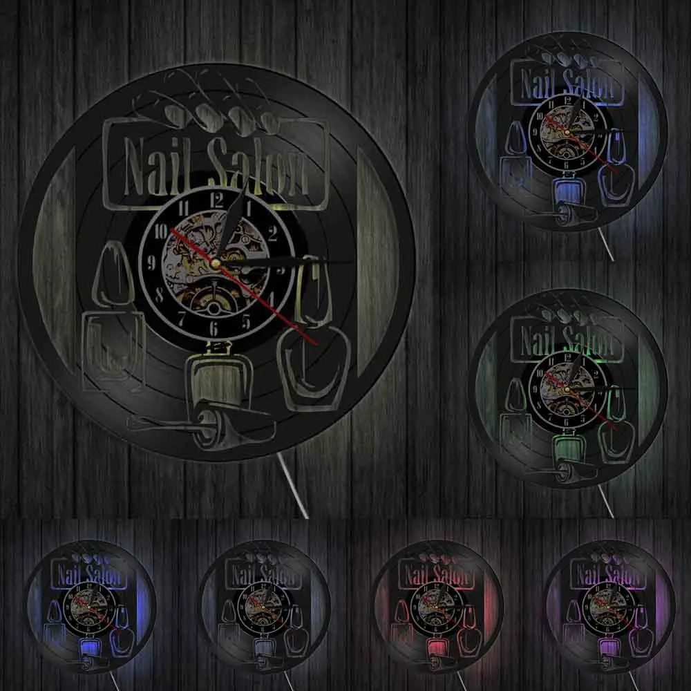 Маникюрный салон современный дизайн настенные часы Модный маникюр маникюрный