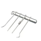 Набор зубочисток из нержавеющей стали, портативная зубочистка, держатель для путешествий, контейнер для хранения, чехол