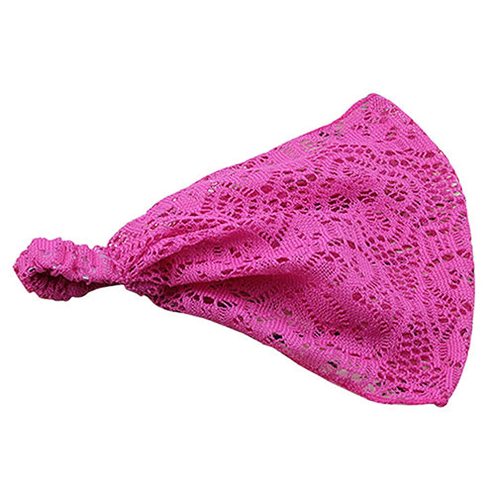 2020 New Girl Hair Accessories Fashion Solid Color Elastic Stretchy Wide Head Band Lace Turban Bandanas For Women Lady |