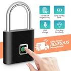 Умный дверной замок KERUI, USB-зарядка без ключа, сканер отпечатка пальца, разблокировка 0,1 сек, портативный замок с защитой от кражи, Цинковый