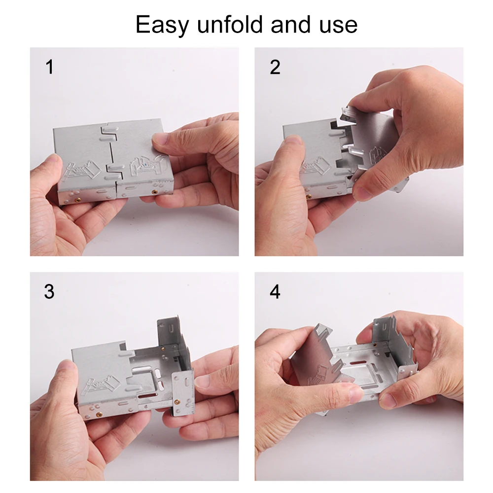 Отдельная складная плита с твердым спиртовым топливом для улицы дома кемпинга