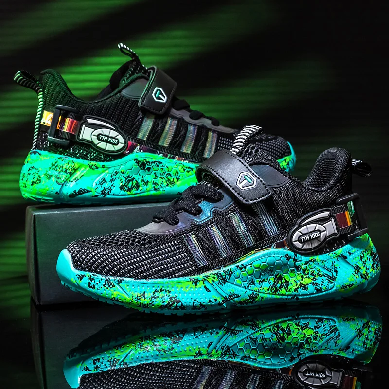 Кроссовки детские для мальчиков и девочек резиновая подошва модная спортивная