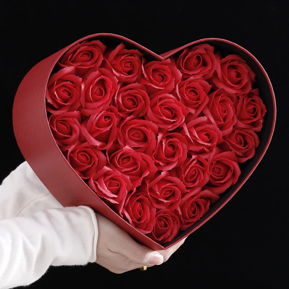 Подарочная двухслойная Коробка для мыла в форме сердца 27 шт. | Дом и сад