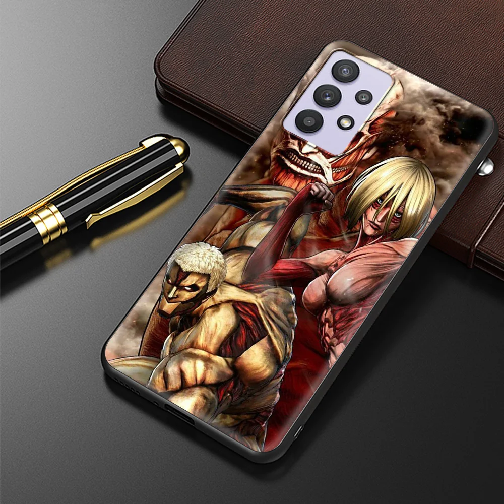 

Attack On Titan Luxury Coque for Samsung Galaxy A12 A21S A50 A51 A70 A71 Phone Case A10 A20 A30 A40 Silicone Cover Shell