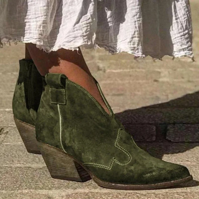 HEFLASHOR/женские ботинки Челси зимние женские ботильоны с острым носком Винтажные