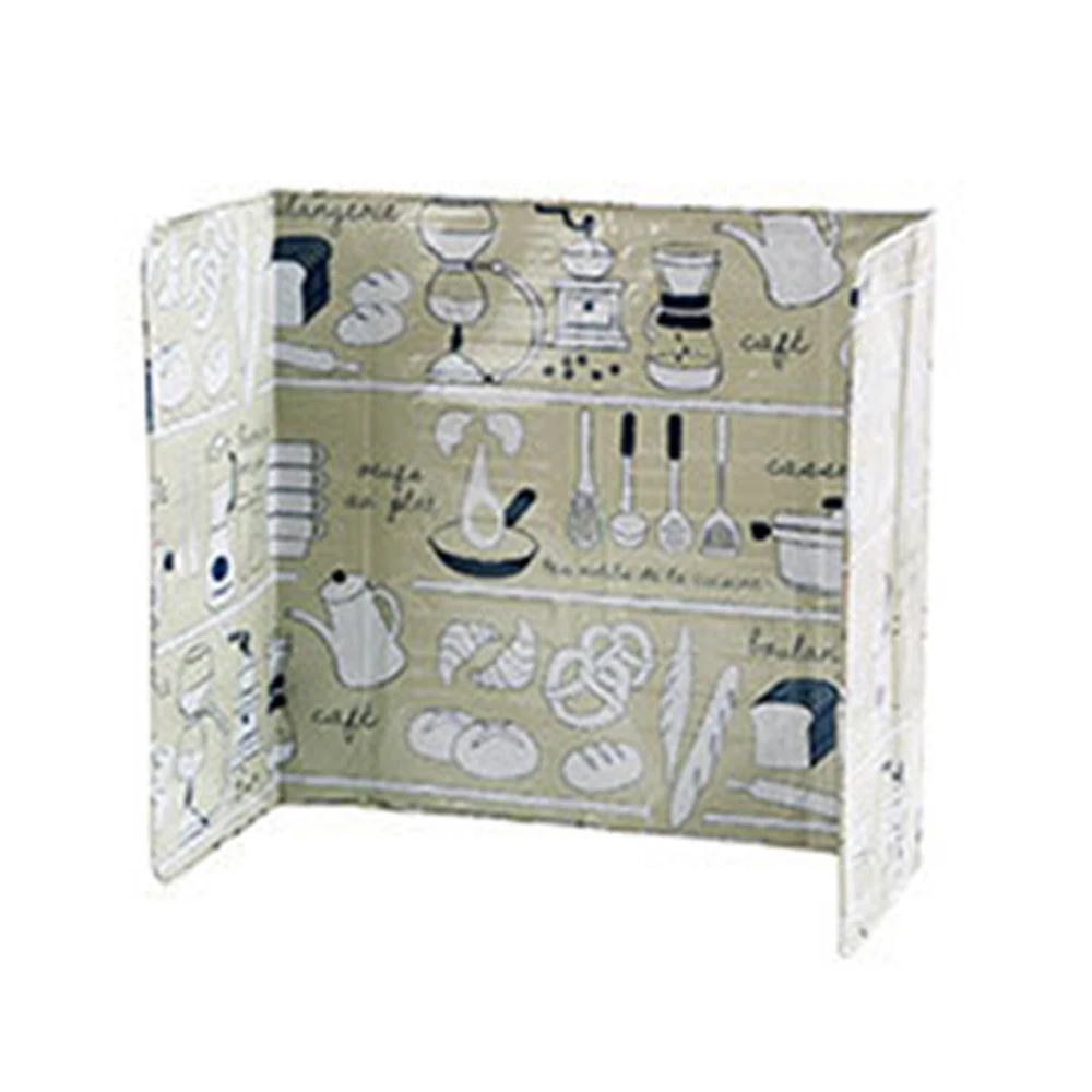 Зеленый Creative Aluminum Foil Printed Kitchen Oil Block Barrier Stove Baffle Splashing Kitchen Utensils Supplies Home Use Accessories - Цвет: Зеленый