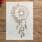 Трафареты формата А4 29*21 см Луна Мандала сделай сам настенная живопись раскраска для скрапбукинга рельефная декоративная альбомная Бумага Шаблон для карточек