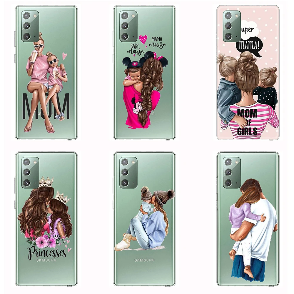 Чехол для Samsung Galaxy Note 20 Ультра мать и дочь прозрачный чехол на гибкий Прочный