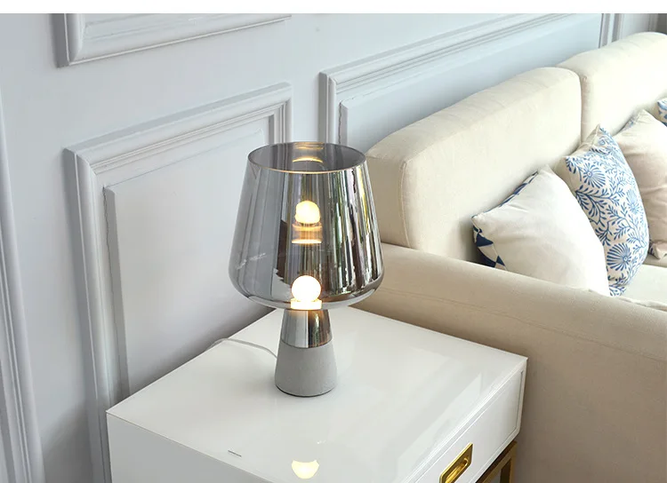 Простой стеклянный цементный Настольный светильник креативный Ретро лофт