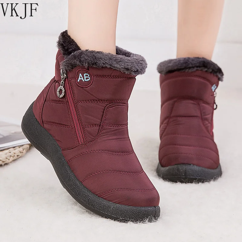 

Женские ботинки 2021, модные водонепроницаемые зимние ботинки, женская зимняя обувь, Повседневные Легкие ботильоны, женские теплые зимние бо...