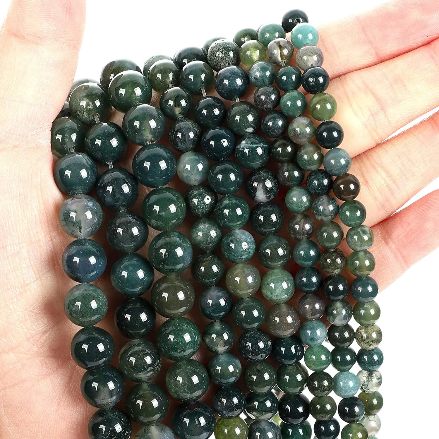 

LW004 Unpolished Smooth Gemstone Gem Strand Round Loose Beads for Jewelry Making,Energy Stone Healing Power