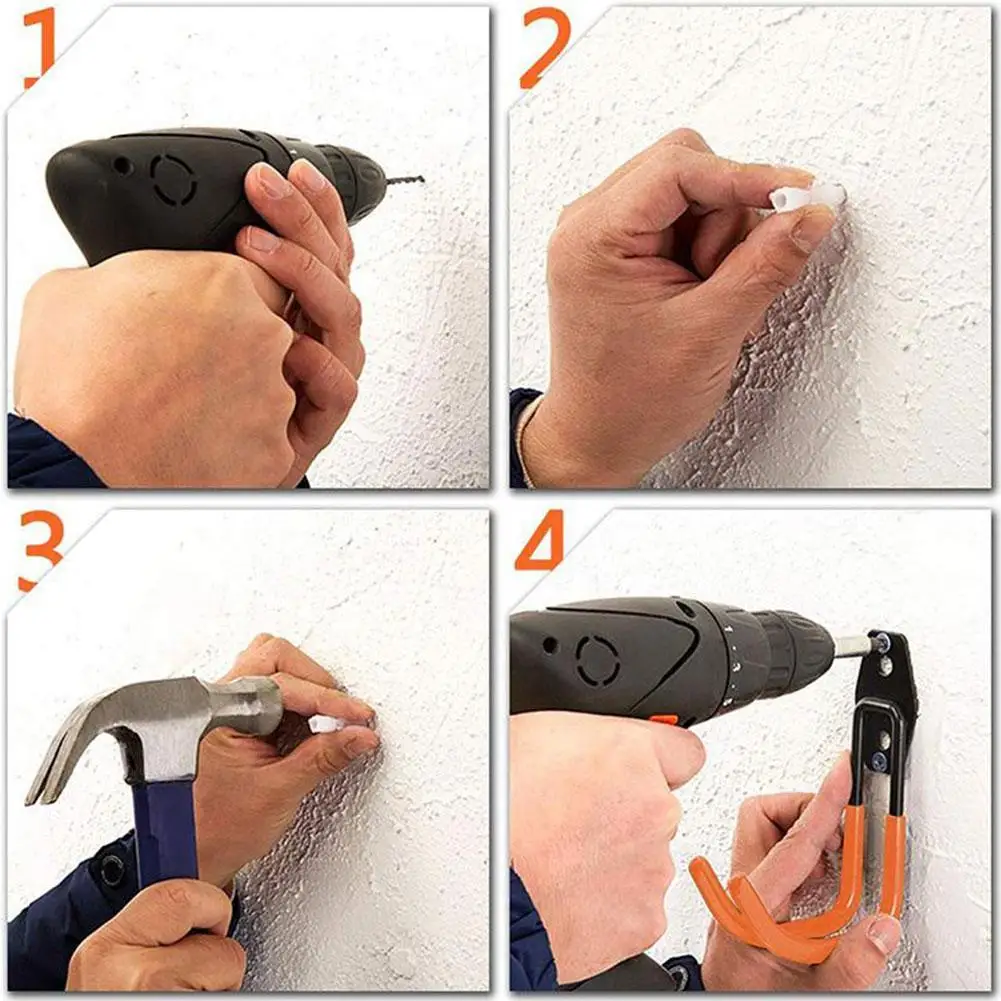 5 крючков настенный стеллаж для хранения оранжевый складской крюк и винтовой