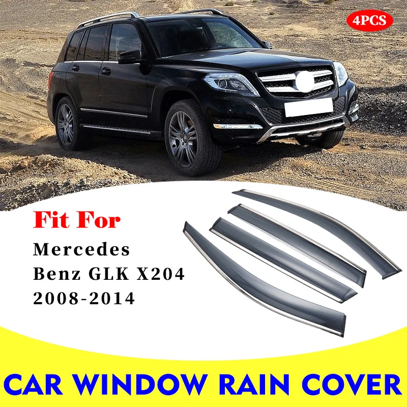 FOR Mercedes Benz GLK Class X204 GLK300 2008-2014 car rain shield deflectors awning trim cover exterior car-styling accessories