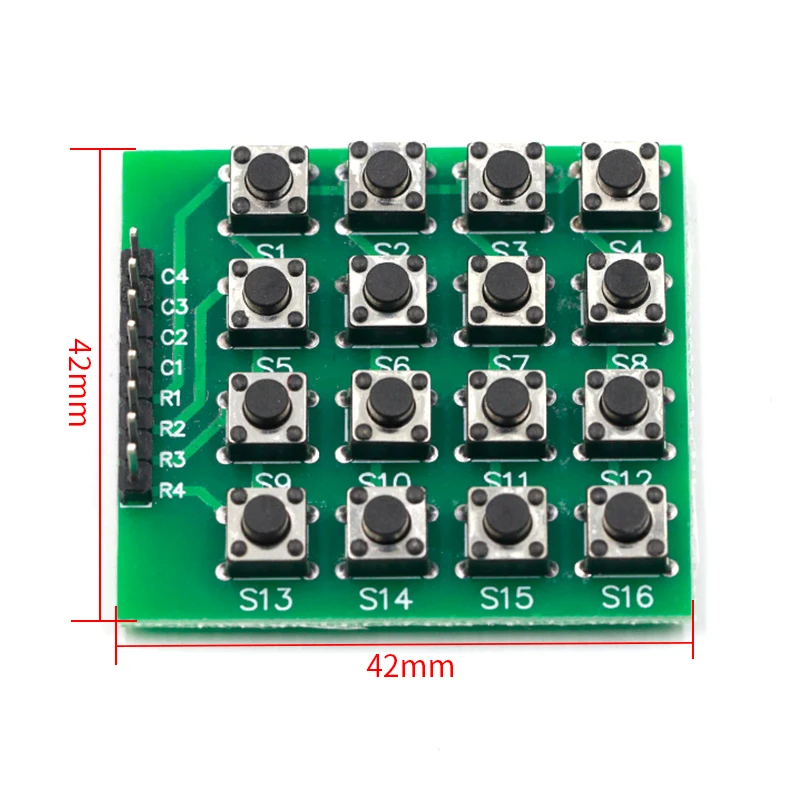 8pin 4x4 4*4 Матрица 16 кнопок клавиатуры макетный модуль микроконтроллер для arduino Diy