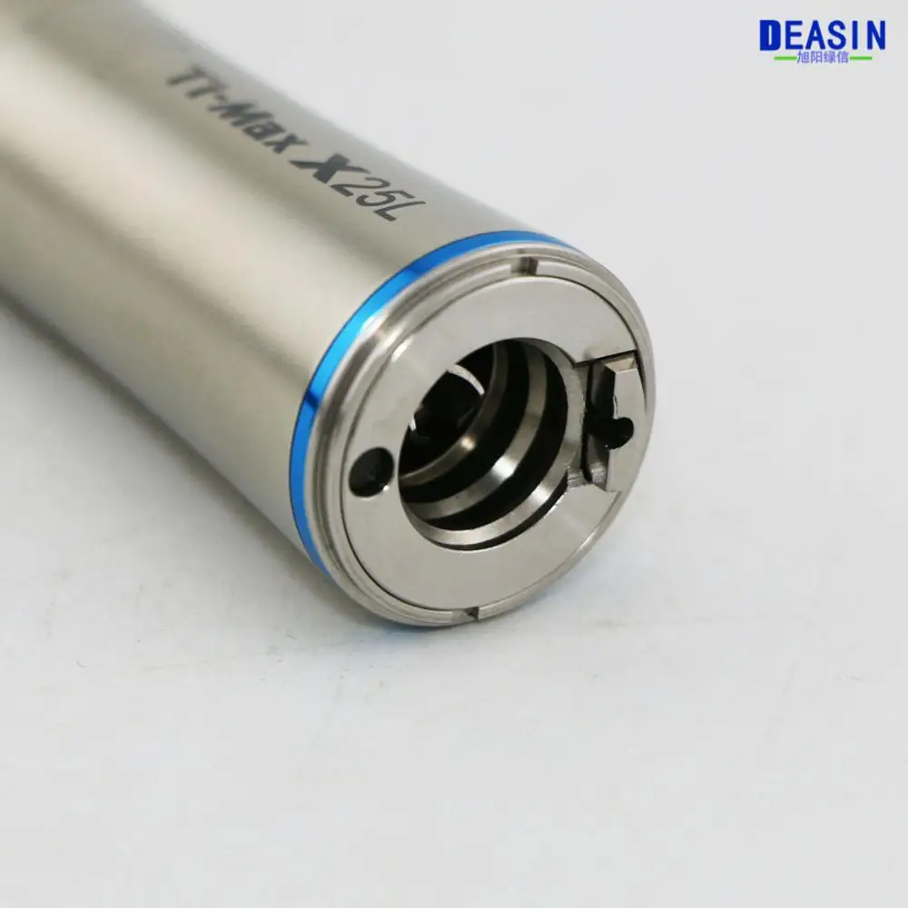 1 PC Dental De Max Fiber Optical LED Contra Angle x25l 1:1 Blue Ring Low Speed Handpiece Odontologia Tools