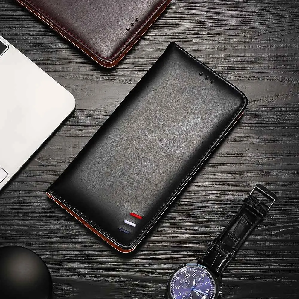 Черный Кожаный чехол для huawei P7 P30 P8 P20 P10 P9 P8 Lite P30 PRO Y5 II Y9 P Smart для huawei Коврики 20 10 20pro крышка - Цвет: Черный