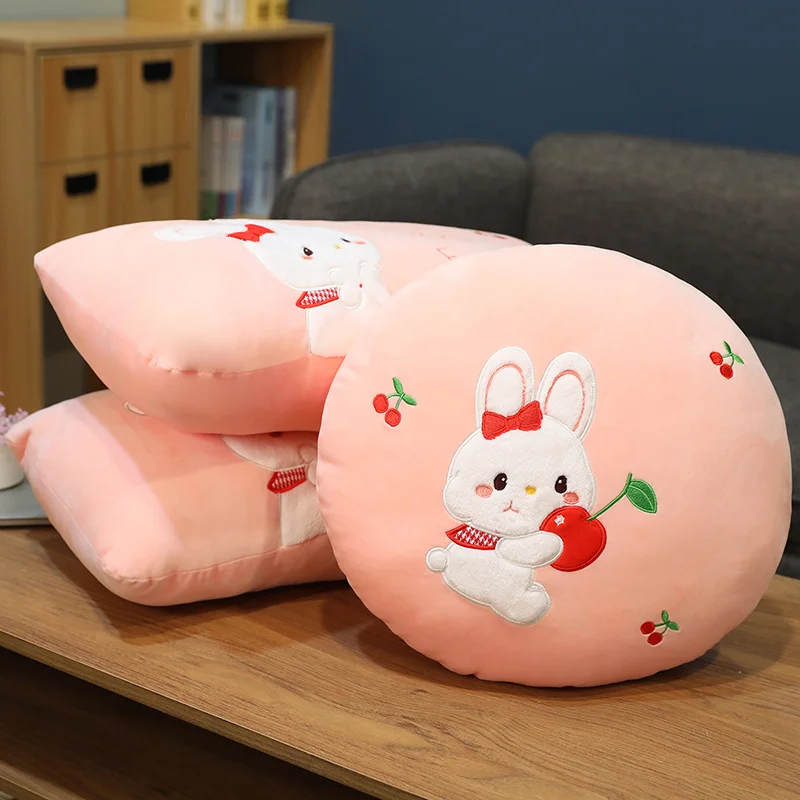 

1pcs Creative plush toy rabbit white pillow bed sleeping doll children's birthday gift