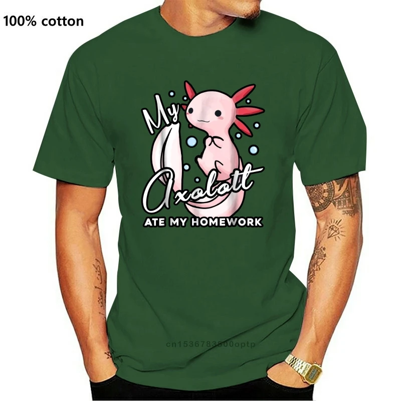 

Новая брендовая мужская рубашка Axolotl, рубашка Axolotl, Симпатичные футболки